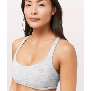 Lululemon Athletica Womens‎ Free To Be Serene Strappy Sports Bra Gray Size 10